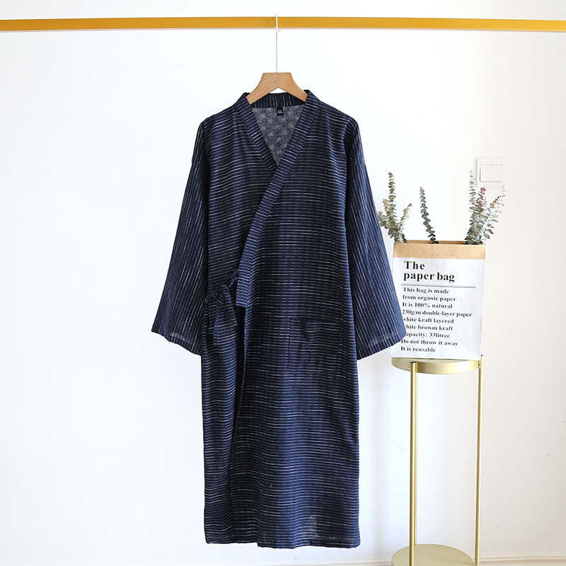 Kimono Yukata Cotton - Peignoir Kimono Japonais pour Homme, 100%